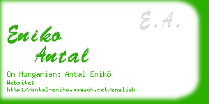 eniko antal business card